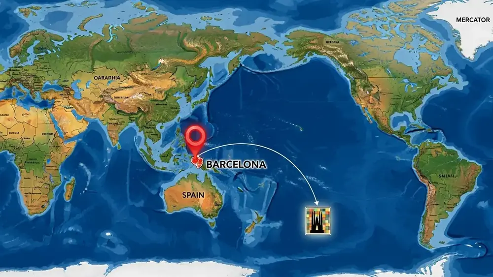 Onde fica Barcelona no mapa